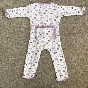 Kickee Pants coverall girl natural farm